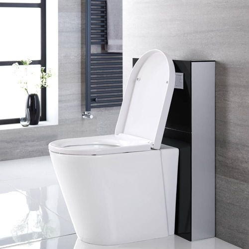 Meuble Wc À Poser Noir 50 Cm (Sans Cuvette) ? Saru