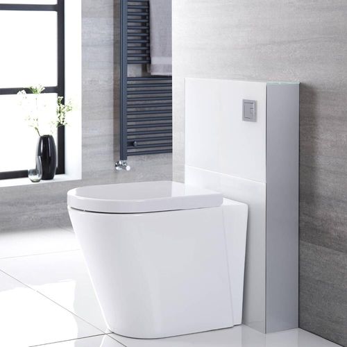 Meuble Wc À Poser Blanc 50 Cm (Sans Cuvette) - Saru