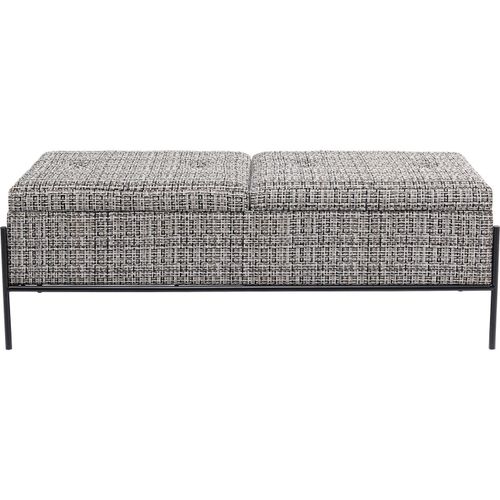 Banc-Coffre Iceland 120x40cm Blanc Et Noir Kare Design