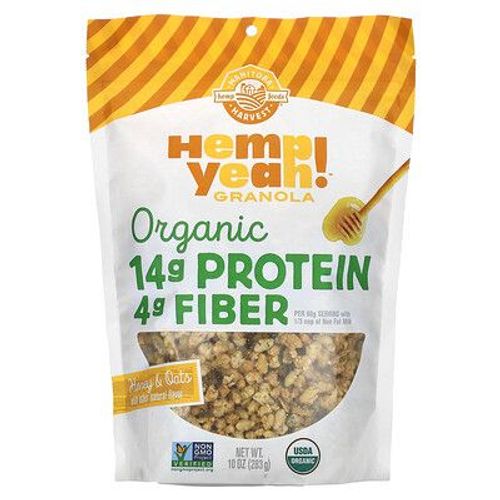 Manitoba Harvest, Hemp Yeah !, Granola Biologique, Miel Et Avoine, 283 G