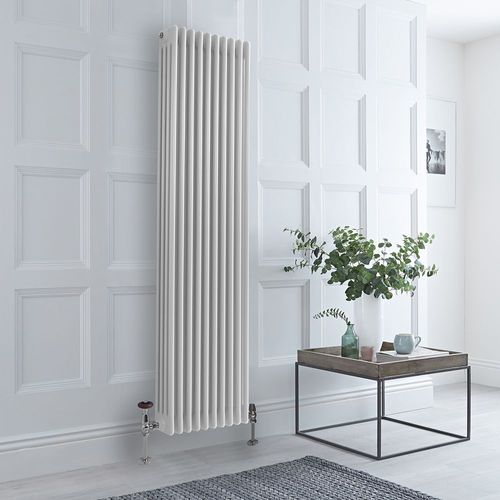 Radiateur style fonte vertical ? Blanc ? 180 cm x 47 cm ? Quatre rangs ? Windsor