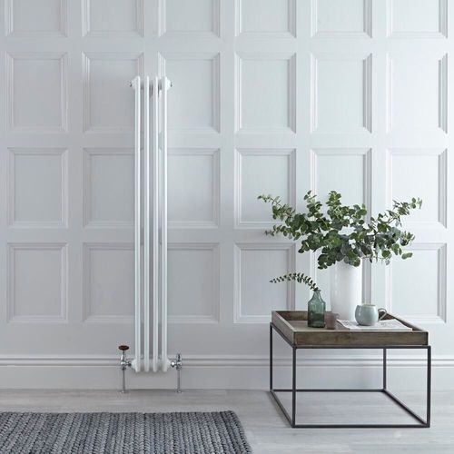 Radiateur vertical style fonte rétro ? Blanc ? 150 cm x 20 cm - Windsor