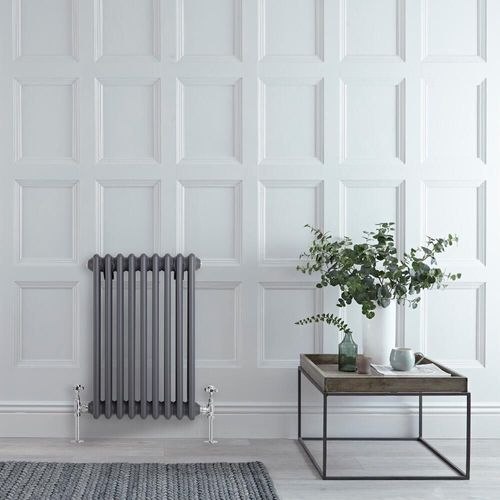 Radiateur vertical style fonte ? Anthracite ? 60 cm x 42,9 cm ? Triple rangs ? Windsor