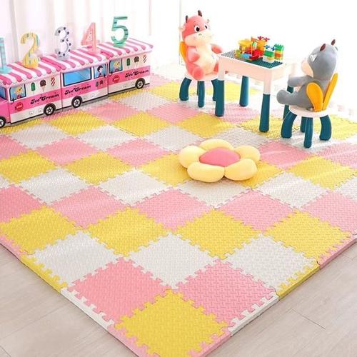 couleur Jaune clair taille 8pcs X 30cm X1cm tapis mousse bébé tapis de sol  bebe tapis