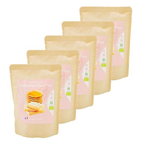 Lot 5x Préparation Pour Gaufres Ou Pancakes Bio - Sachet 300g