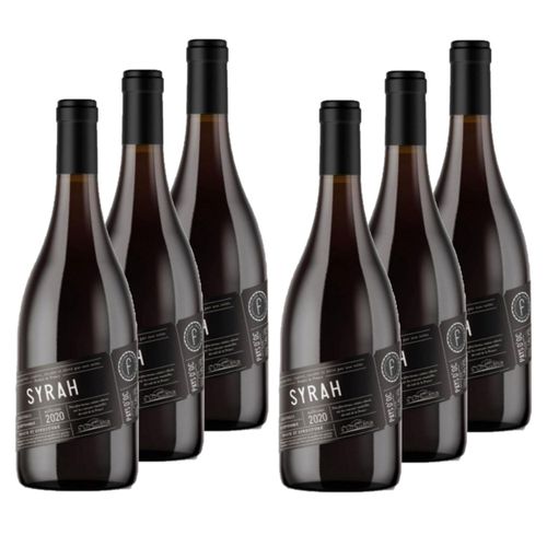 Lot 6x Vin Rouge Pays D'oc Syrah Igp - Bouteille 750ml
