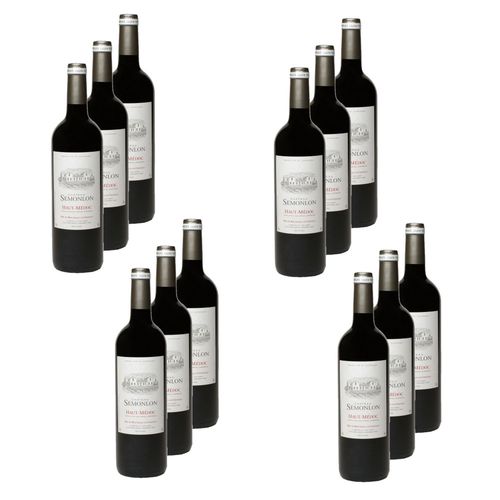 Lot 12x Vin Rouge Haut Médoc Aoc - Bouteille 750ml