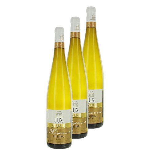 Lot 3x Vin Blanc Alsace Réserve Riesling Aop - Bouteille 750ml