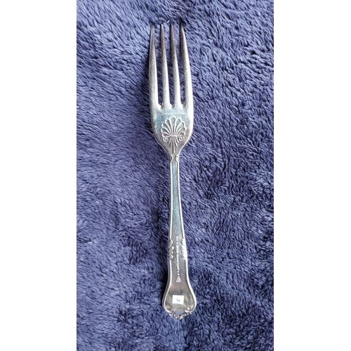 Fourchette Plaquée Argent Fabriquée En Angleterre. Epns A1. Butlet England. 855577. 20.5 Cm. 73 Grammes