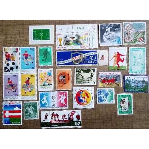 Lot De 24 Timbres Neufs Divers Pays - Football