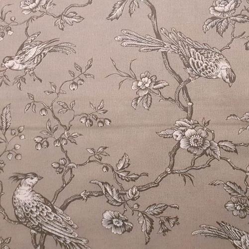 Toile De Jouy Mésange Beige [Au Demi-Mètre]