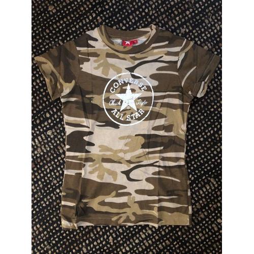 Tee Shirt Converse Taille Xs 36 Camouflage Neuf