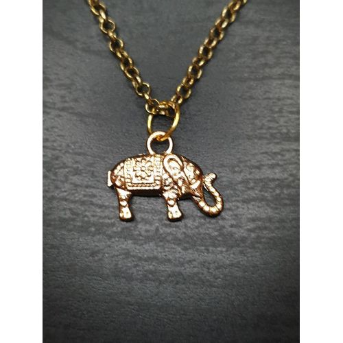 Collier Fantaisie "Éléphant" Doré