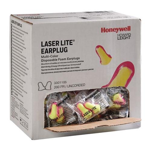 Bouchons antibruit Laser Lite EN 352-2 SNR 35 dB 200 paire/boîte HONEYWELL HOWARD LEIGHT