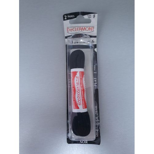 Paire de lacets plats noirs 90cm oeillets Rakuten - Main Image