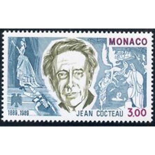 Monaco 1989 Yvert 1679 Neuf** Luxe - Jean Cocteau