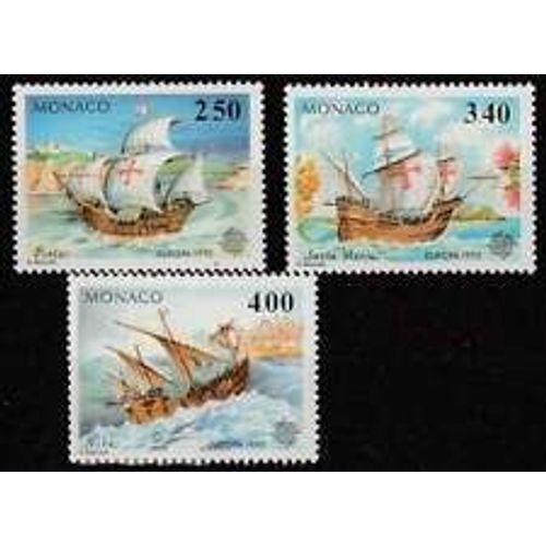 Monaco Europa Cept 1992 Neufs** Luxe Yvert 1825/1827