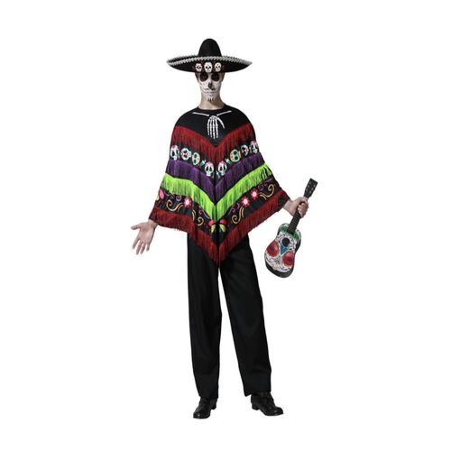 Déguisement Poncho Squelette Dia De Los Muertos Adulte