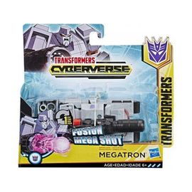 Coffret Transformers Cyberverse : Char Megatron 12 Cm - Set Robot Transformable Fusion Mega Shot Et 1 Carte Offerte - Nouveaute