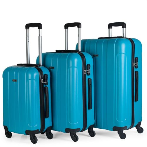Lot De 3 Valises De Transport Rigides Chariot 4 Roues 55/64/73 Cm En ABS. Résistant Et Léger. Poignées Poignées Cadenas. Petite Cabine Moyenne Et Grande. 771100