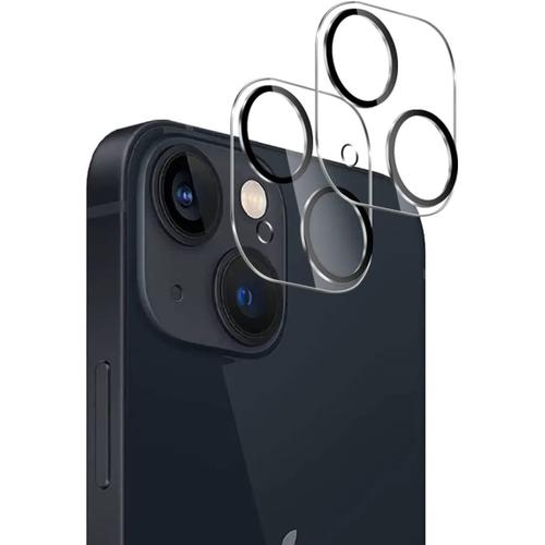 Poseedor-U Arrière Caméra Verre Trempé Protection Ecran Compatible Avec Iphone 14/Iphone 14 Plus,9h Haute Sensibilité Protection D'écran Film,2.5d Couverture Complète Anti-Rayures Protector-2 Piècesu3224