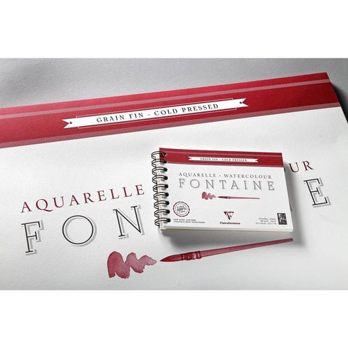 Clairefontaine Bloc Fontaine 25 Feuilles Grain Fin 10x15 300g Carte Postale Encollé 4 Côtés