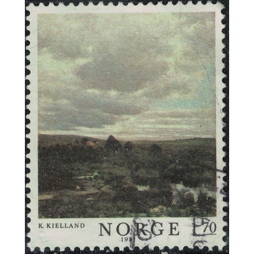 Norvège 1981 Oblitéré Used Paysage Peinture De Kitty Lange Kielland Artiste Peintre Y&t No 804 Su