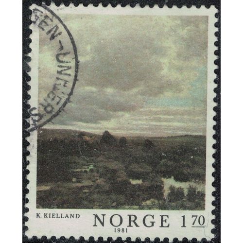 Norvège 1981 Oblitéré Used Paysage Peinture De Kitty Lange Kielland Artiste Peintre Y&t No 804 Su