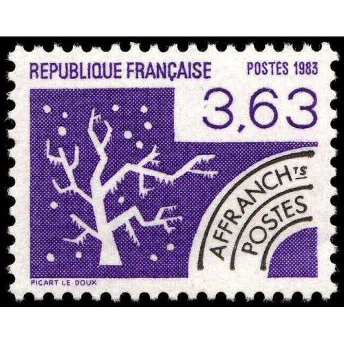 France 1983, Très Beau Timbre Neuf** Luxe Préoblitéré Yvert 181, L'hiver, 3.63f Violet.
