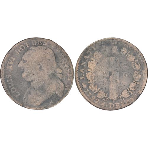 France - 1792 - 12 Deniers "Au Faisceau" Type Francois - Paris (A) - Louis Xvi - 09-105|Fm02c5