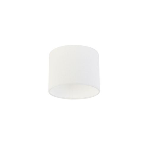 Qazqa Stoffen Lampenkap Wit 18/18/14 , Rond / Cylindrique Abat-Jour Suspendu ,Abat-Jour Lampadaire