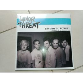 Minor Threat Try Not To Forget Lp Live 83