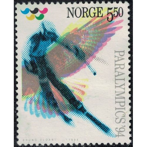 Norvège 1994 Oblitéré Used Jeux Paralympiques Hiver Lillehammer Y&t No 1110 Su