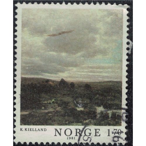 Norvège 1981 Oblitéré Used Paysage Peinture De Kitty Lange Kielland Artiste Peintre Y&t No 804 Su