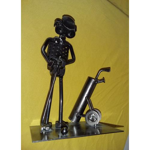 Figurine GOLFEUR métal - 16 cm