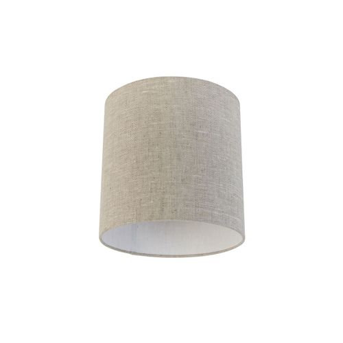 Qazqa Stoffen Lampenkap Lichtgrijs 25/25/25 , Rond / Cylindrique
