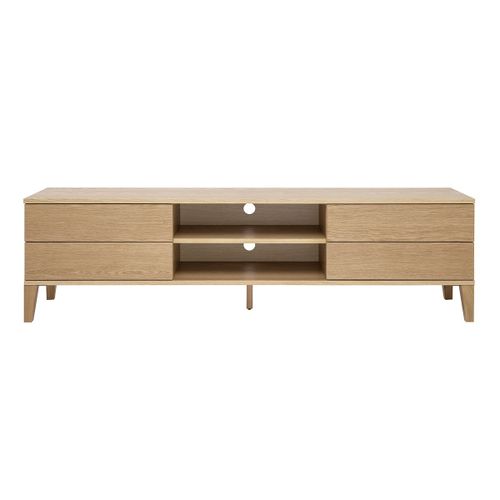 Meuble Tv Scandinave Bois Clair L180 Cm Freddy