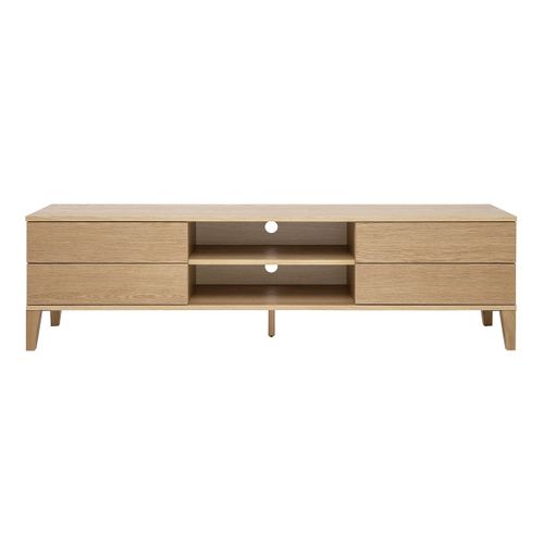 Meuble Tv Scandinave Bois Clair L180 Cm Freddy
