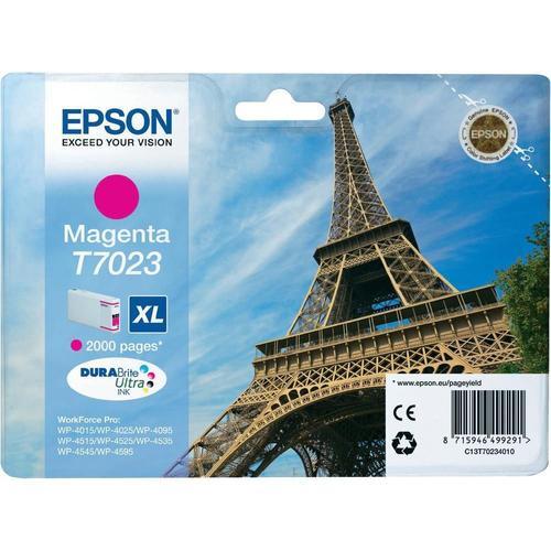 Epson T7023 - 21.3 ml - taille XL - magenta - originale - blister - cartouche d'encre - pour WorkForce Pro WP-4015, WP-4025, WP-4095, WP-4515, WP-4525, WP-4535, WP-4545, WP-4595