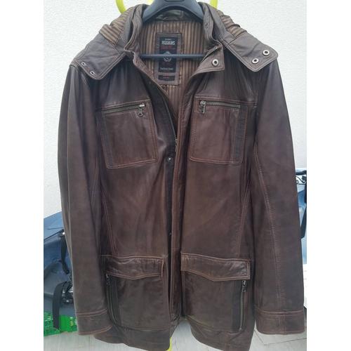 Parka Homme Cuir Marron