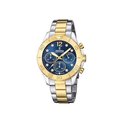 Festina Boyfriend Montre Chronographe Femme Acier Bicolore F20604/3