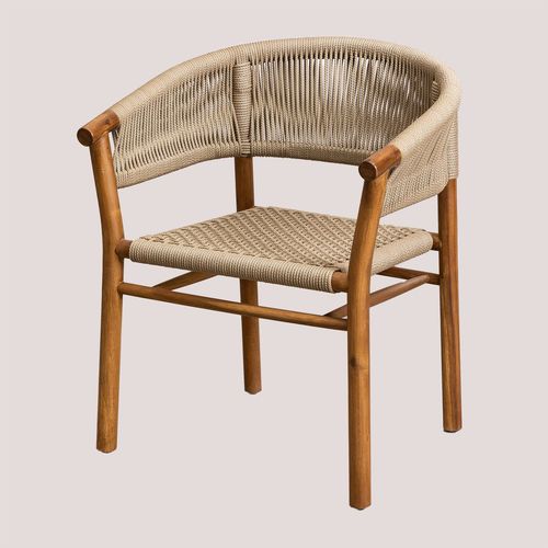 Chaise De Salle À Manger Avec Accoudoirs En Tenay Supreme Wood Beige Crème