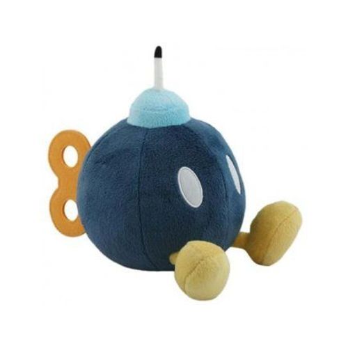Peluche Super Mario : Bob Omb : 29 Cm - Doudou Classique Licence Enfant - Set Mario Et 1 Carte Offerte