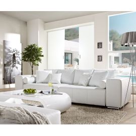 Canapé Marbeya Blanc 290x110 Cm Avec Fonction Lit Grand Canapé