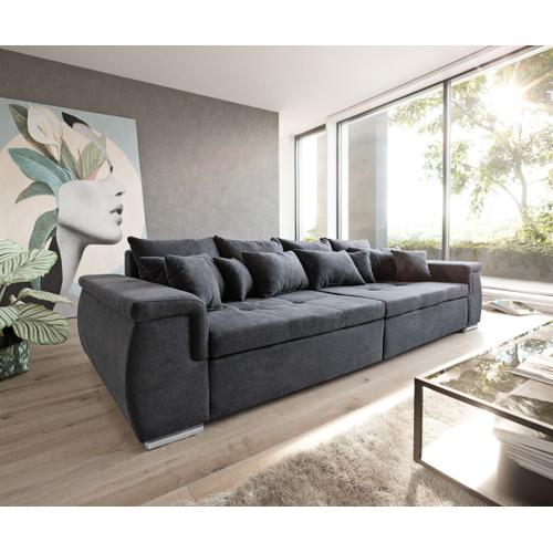 Canapé Navin Graphite 275x116 Cm Canapé Avec Coussin