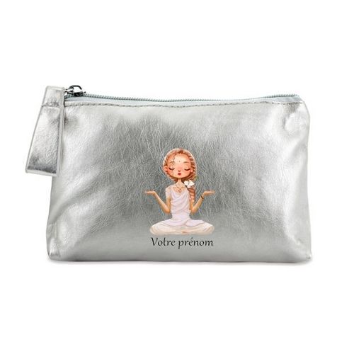 Porte monnaie argent pochette yoga girl