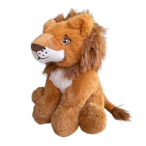 Peluche Léo Le Lion, Marron, 23cm, Position Assise, Toucher Agréable Et Tout Doux, 100% Polyester