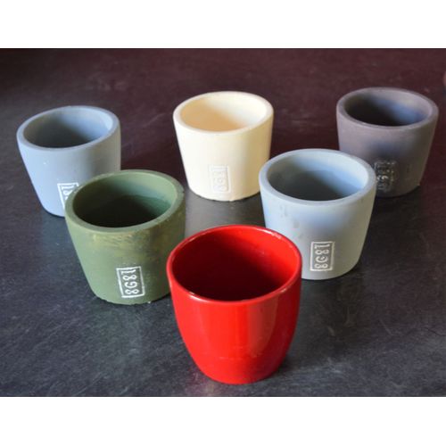 Lot 6 Petits-C Ache-Pots En Céramique