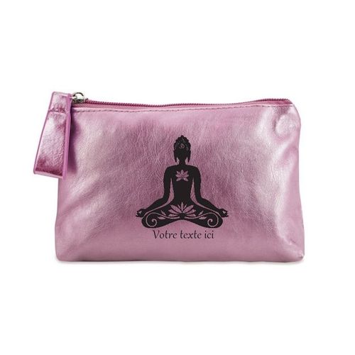 Porte monnaie rose pochette bouddha
