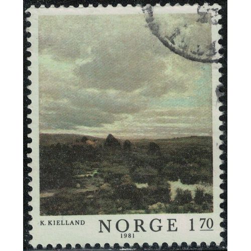 Norvège 1981 Oblitéré Used Paysage Peinture De Kitty Lange Kielland Artiste Peintre Y&t No 804 Su
